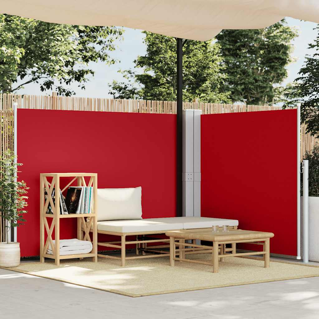E-shop Multidom Zaťahovacia bočná markíza, červená 140x600 cm