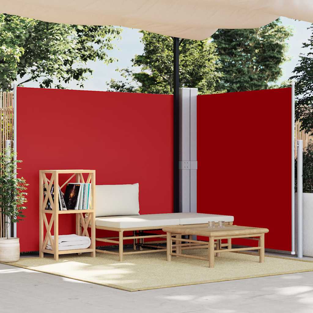 E-shop Multidom Zaťahovacia bočná markíza, červená 160x600 cm