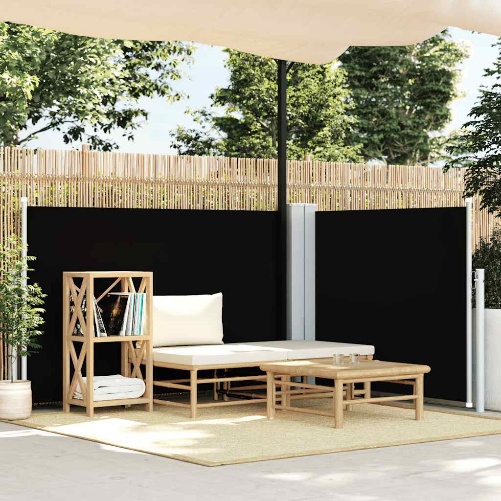 E-shop Multidom Zaťahovacia bočná markíza, čierna 120x1000 cm