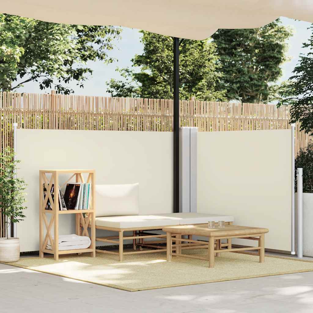 E-shop Multidom Zaťahovacia bočná markíza, krémová 120x1000 cm