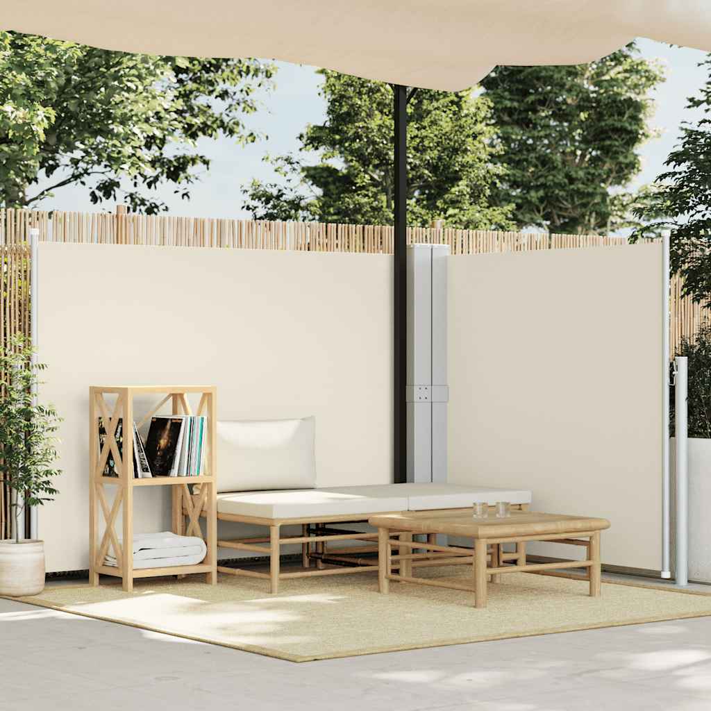 E-shop Multidom Zaťahovacia bočná markíza, krémová 140x1000 cm