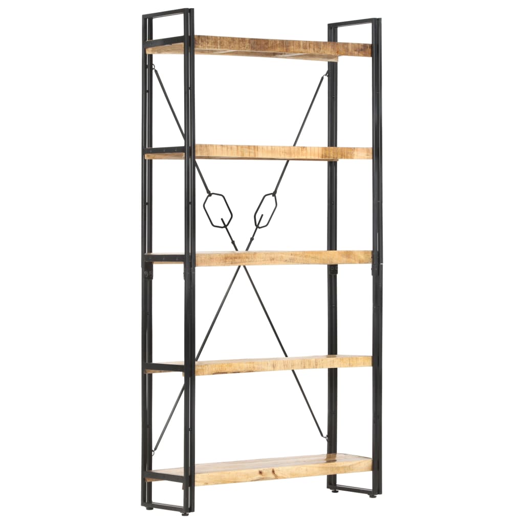 E-shop Multidom Knižnica s 5 policami 90x30x180 cm, mangový masív
