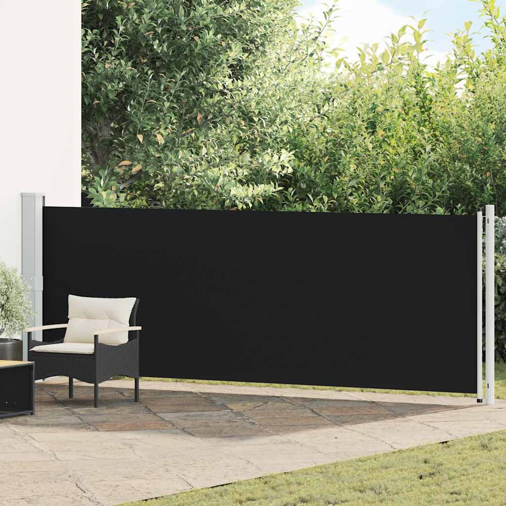 E-shop Multidom Zaťahovacia bočná markíza na terasu 140x600 cm, čierna