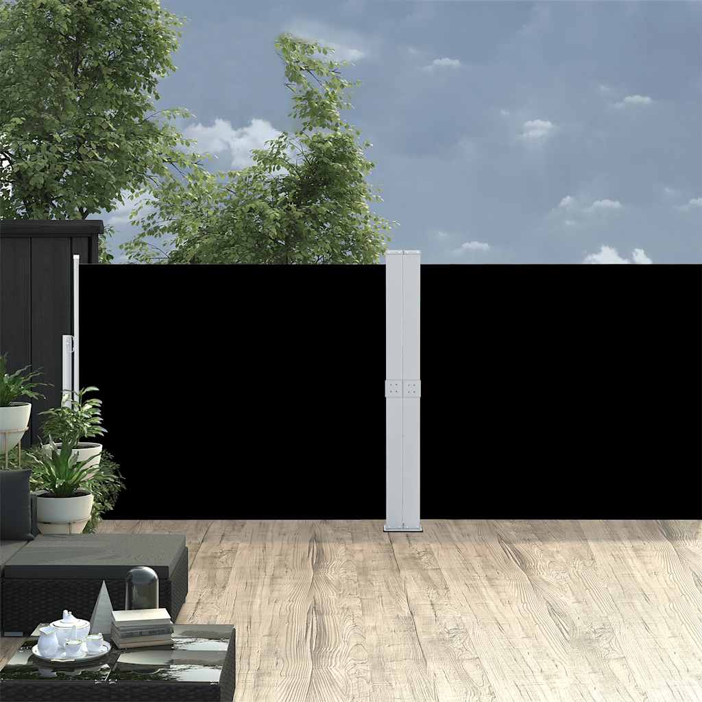 E-shop Multidom Zaťahovacia bočná markíza na terasu 140x1200 cm, čierna