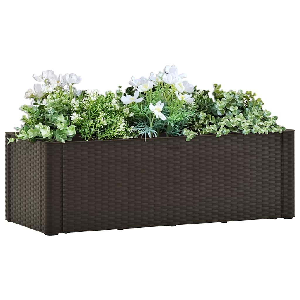 E-shop Multidom Samozavlažovací vyvýšený záhradný záhon kávový 100x43x33 cm
