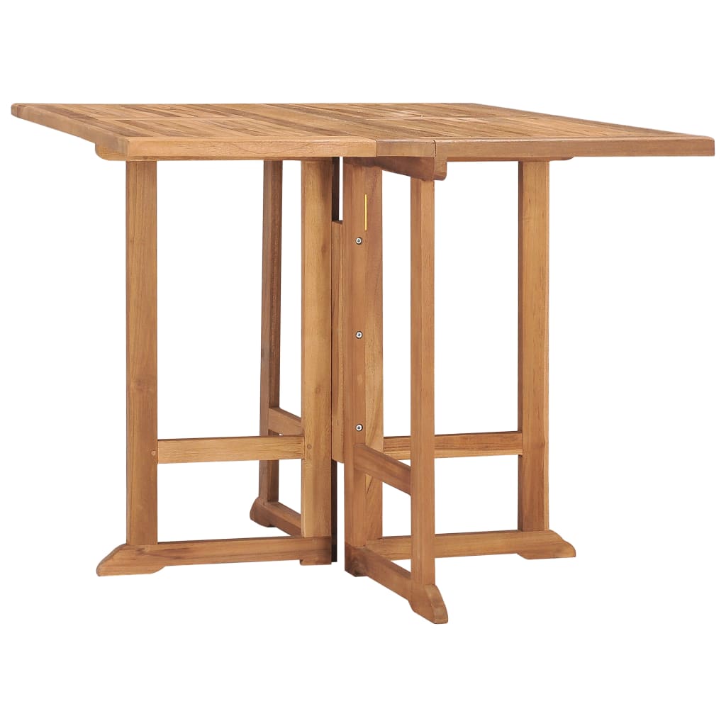 E-shop Multidom Skladací záhradný jedálenský stôl 90x90x75 cm teakový masív