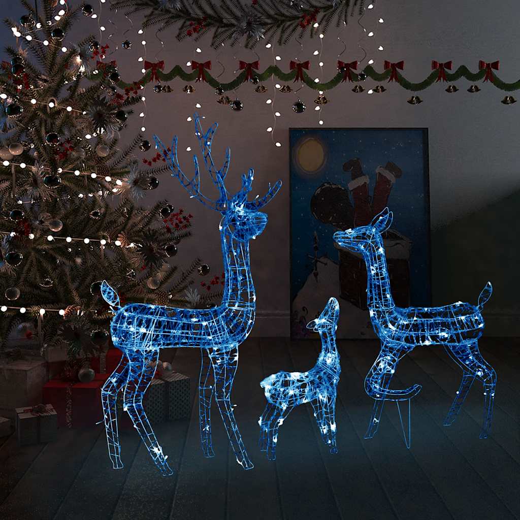 E-shop Multidom Akrylová sobia rodinka vianočná dekorácia 300 LED modrá