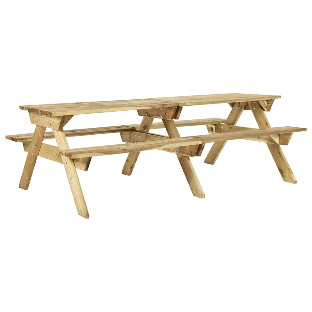 E-shop Multidom Piknikový stôl s lavicami 220x122x72 cm impregnovaná borovica