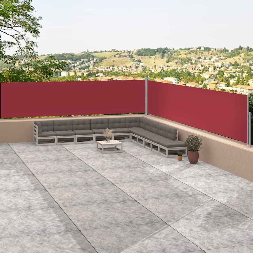 E-shop Multidom Zaťahovacia bočná markíza červená 117x1200 cm