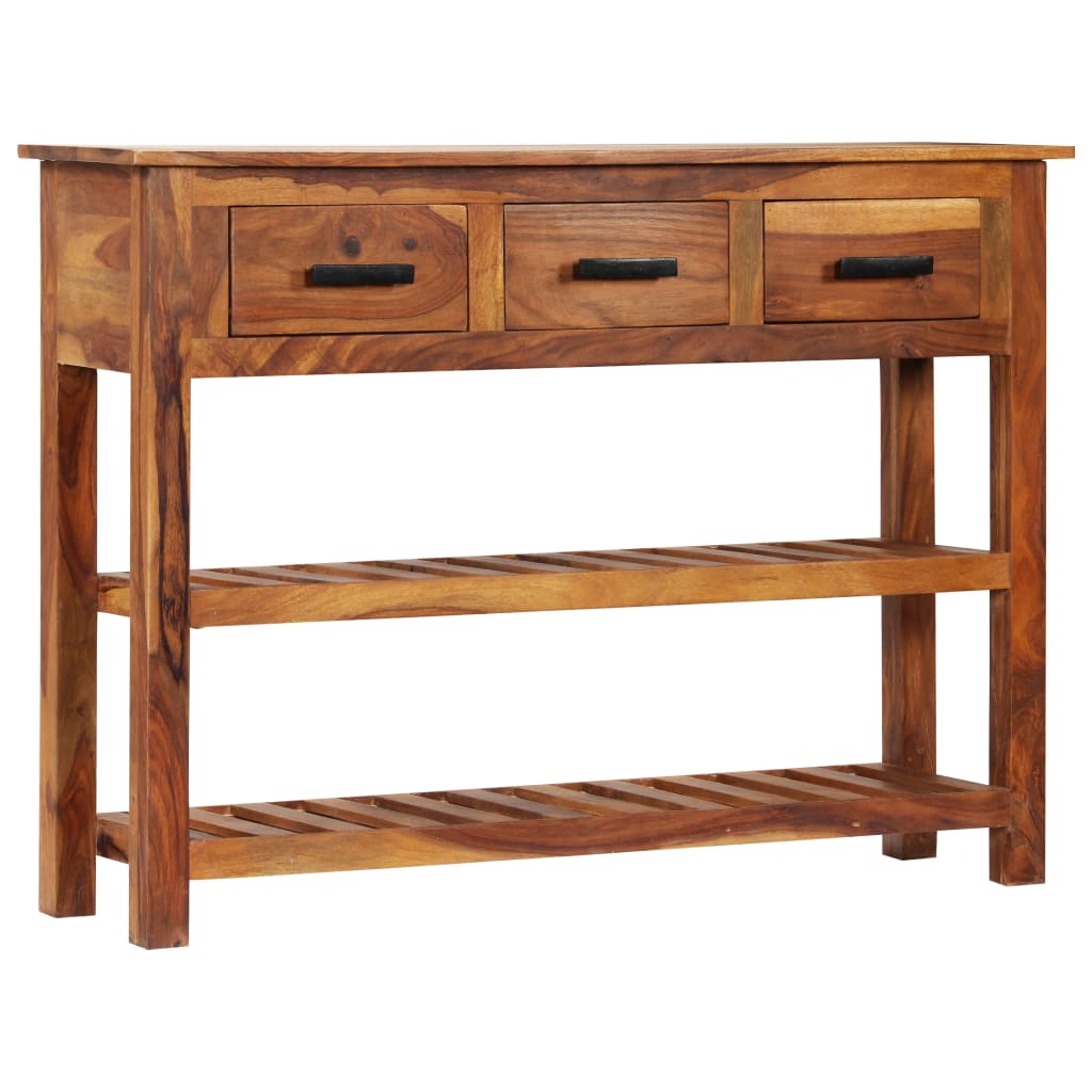 E-shop Multidom Komoda s 3 zásuvkami 110x30x80 cm masívne teakové drevo