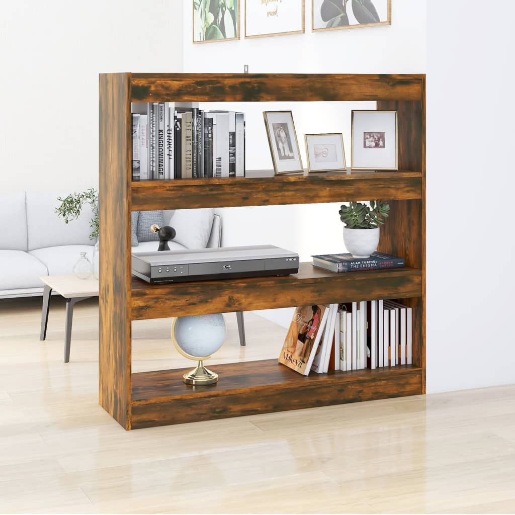 E-shop Multidom Knižnica/deliaca stena tmavý dub 100x30x103 cm