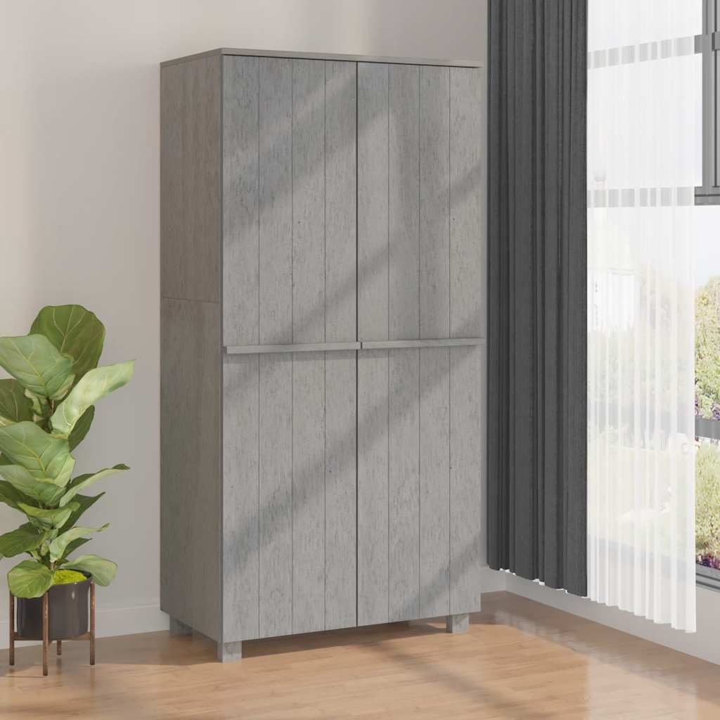E-shop Multidom Šatník HAMAR, svetlosivý 89x50x180 cm, borovicový masív