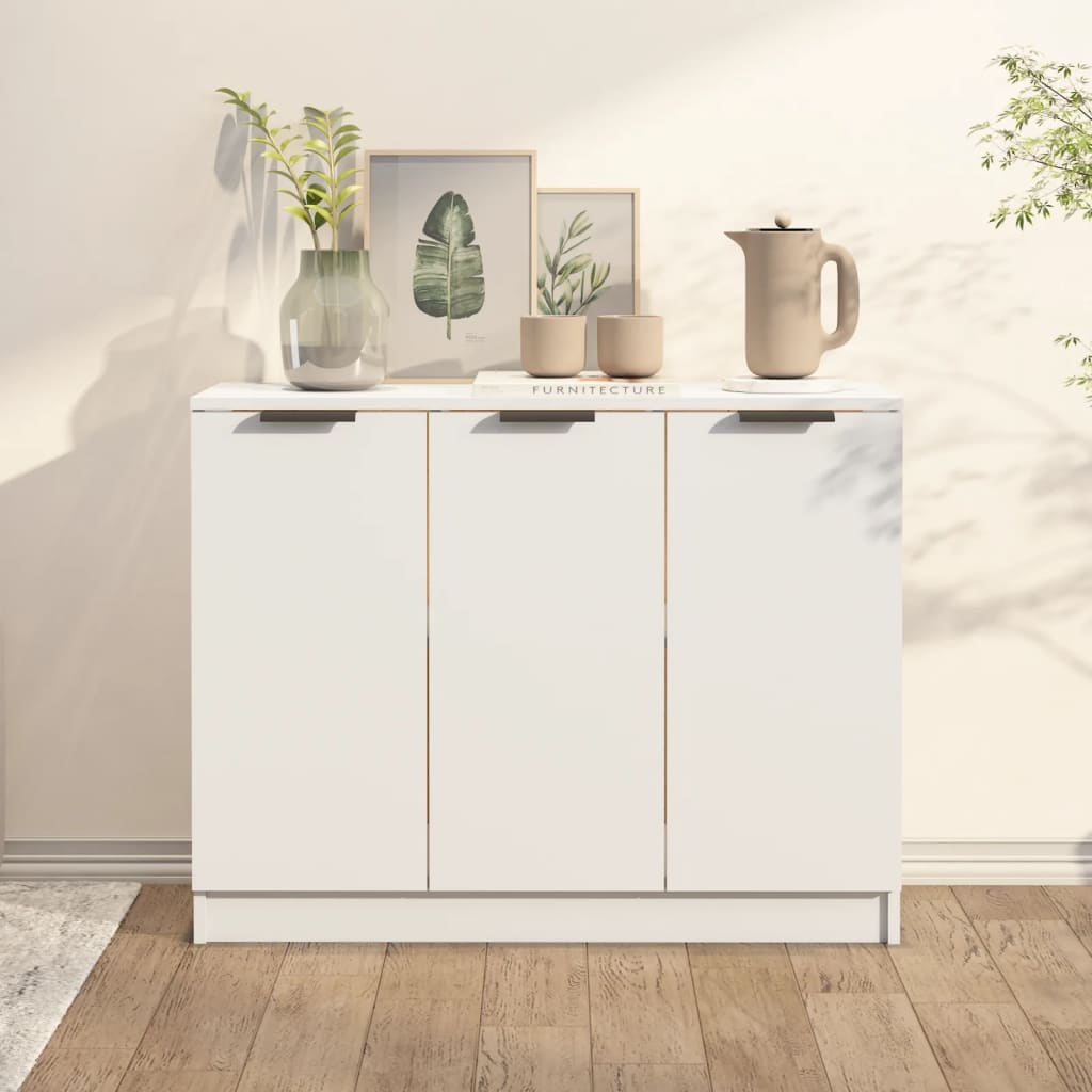 E-shop Multidom Komoda biela 90,5x30x70 cm spracované drevo