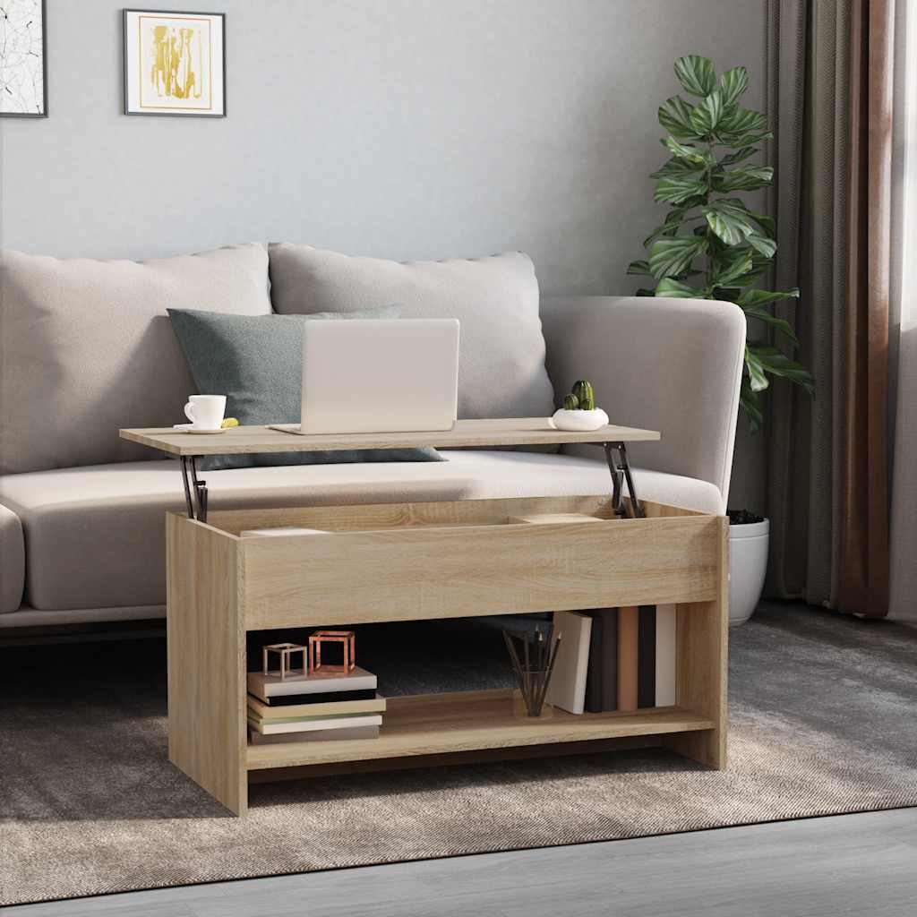 E-shop Multidom Konferenčný stolík dub sonoma 102x50x52,5 cm spracované drevo