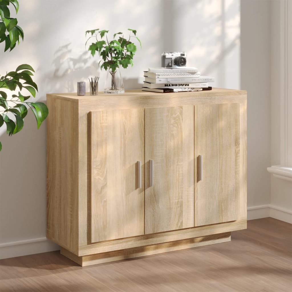 E-shop Multidom Komoda dub sonoma 92x35x75 cm spracované drevo