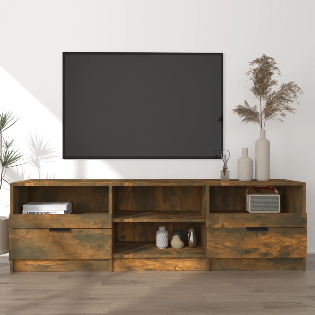 E-shop Multidom TV skrinka dymový dub 150x33,5x45 cm spracované drevo