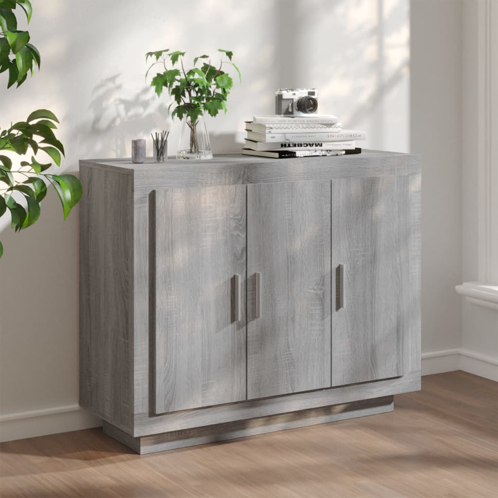 E-shop Multidom Komoda sivý dub sonoma 92x35x75 cm spracované drevo