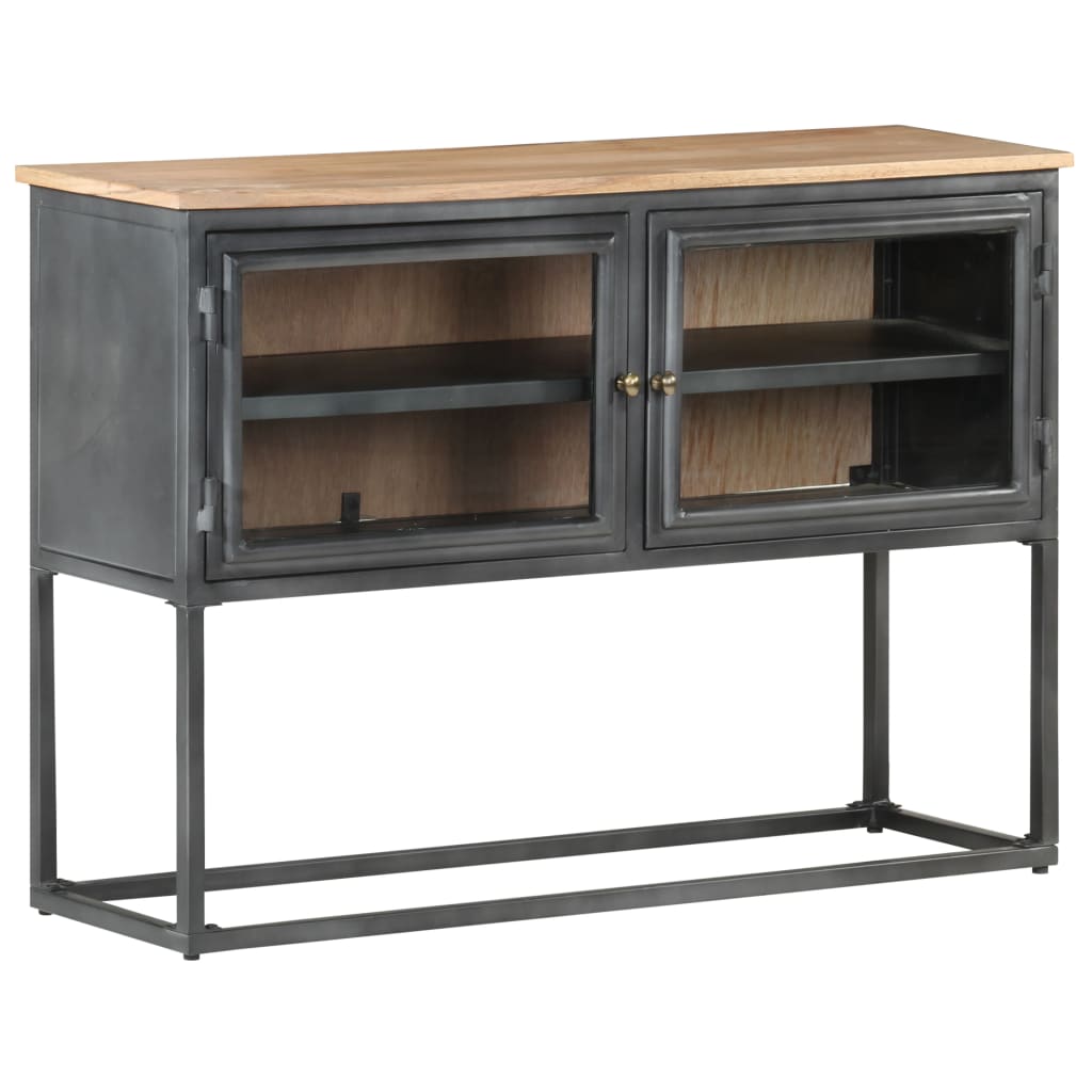 E-shop Multidom Komoda sivá 100x30x70 cm masívne akáciové drevo