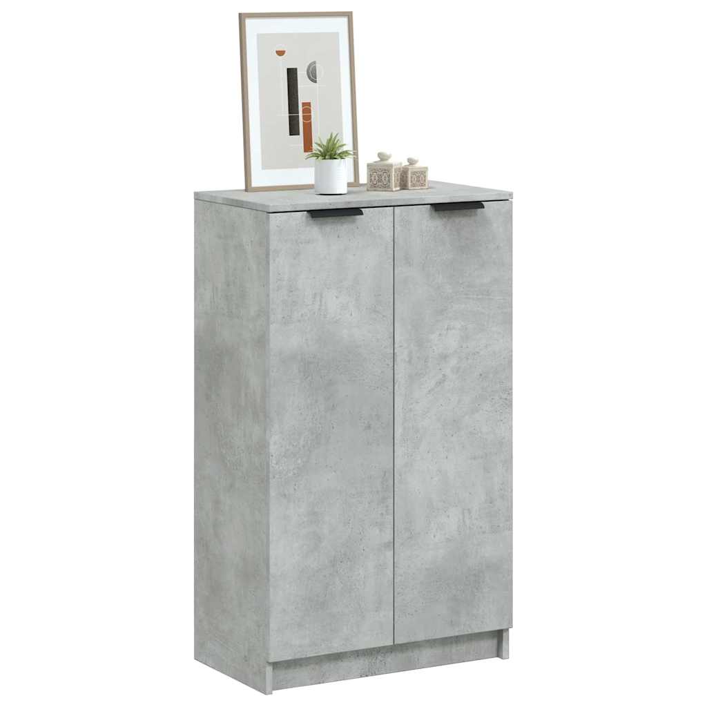 E-shop Multidom Botník betónovo sivý 59x35x100,5 cm spracované drevo