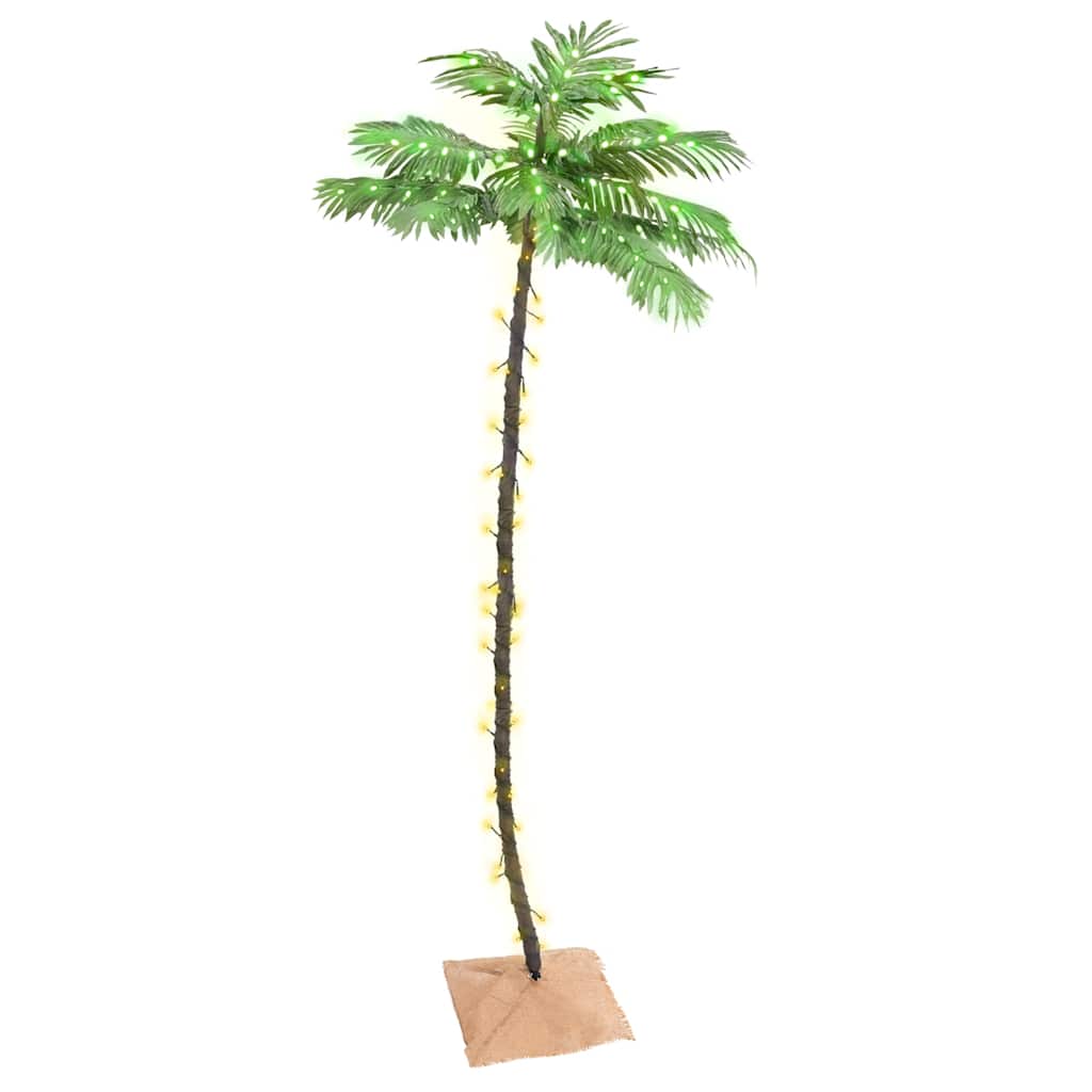 E-shop Multidom LED strom s dizajnom palmy 136 teplých bielych LED 220 cm