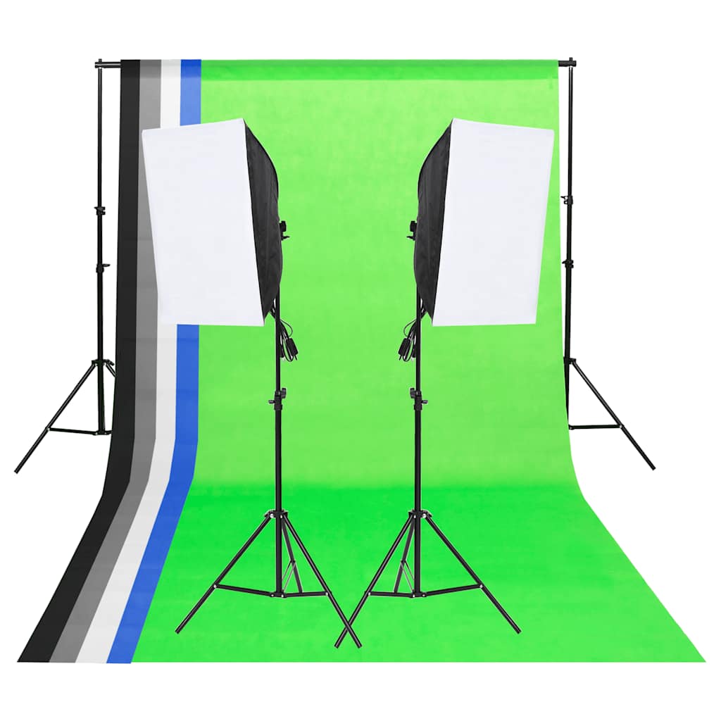 E-shop Multidom Sada osvetlenia do fotoštúdia s pozadiami a softboxmi