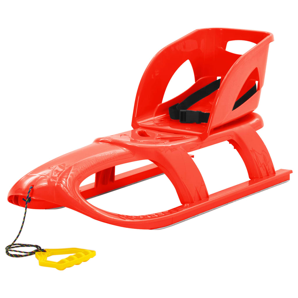 E-shop Multidom Sánky so sedadlom červené 102,5x40x23 cm polypropylén