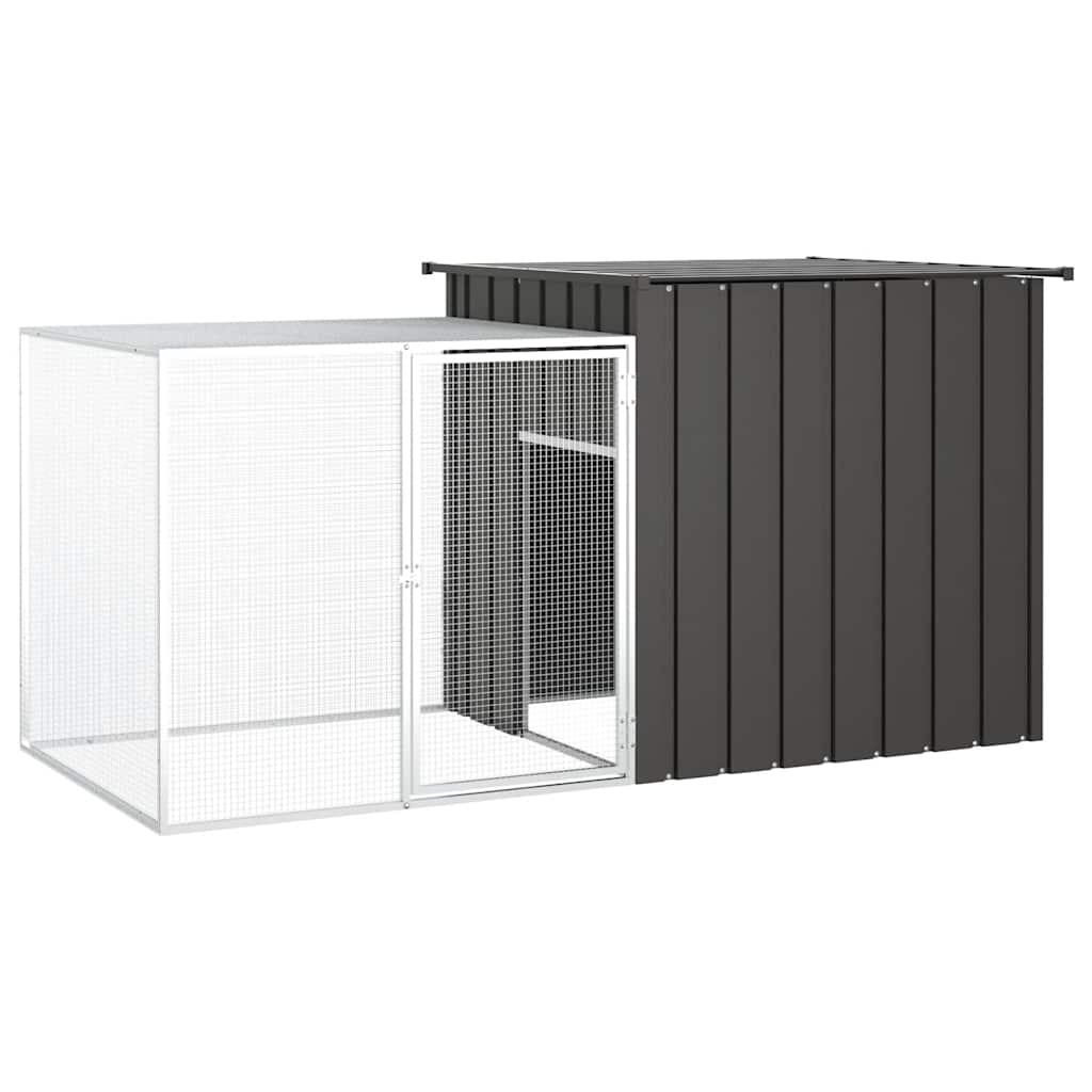 E-shop Multidom Klietka pre kurčatá antracitová 200x91x100 cm pozinkovaná oceľ