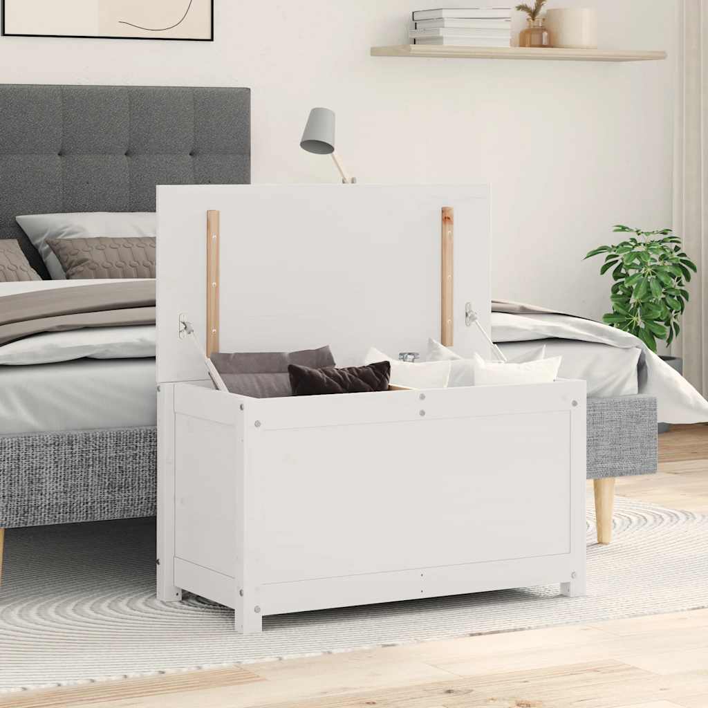 E-shop Multidom Úložný box biely 80x40x45,5 cm masívna borovica