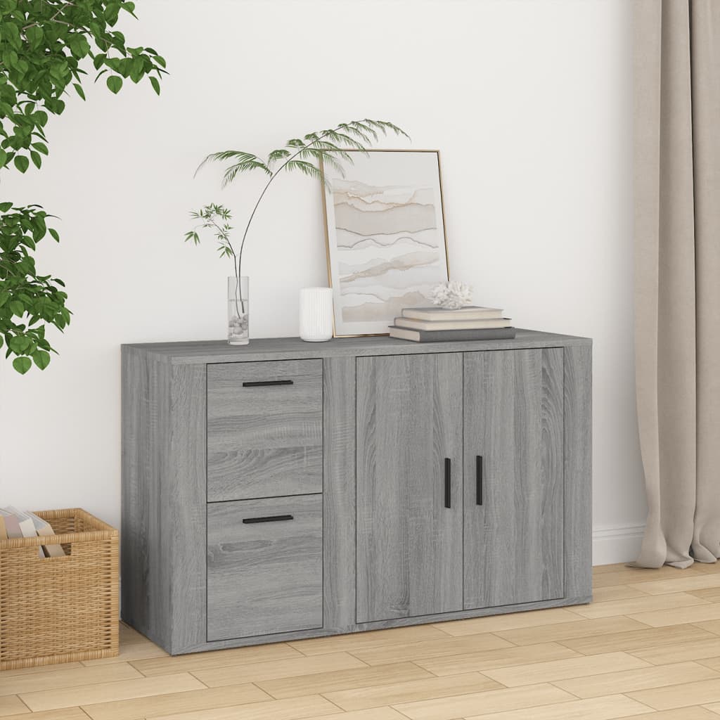 E-shop Multidom Komoda sivá sonoma 100x33x59,5 cm spracované drevo