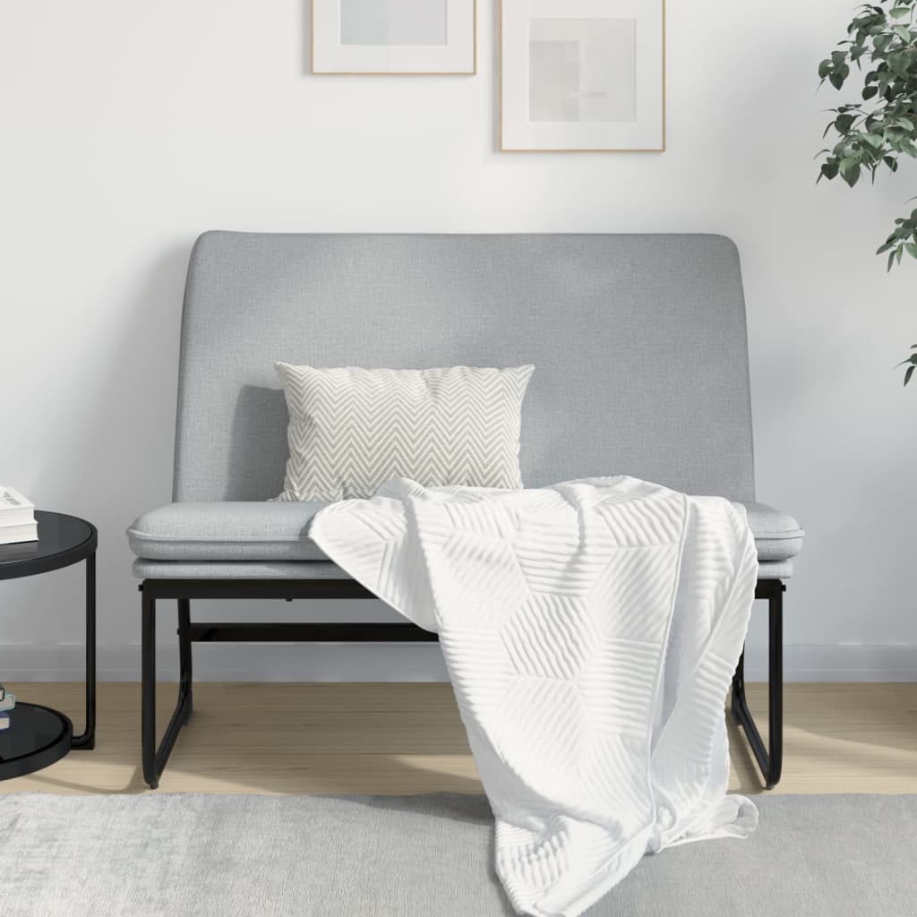 E-shop Multidom Lavička bledosivá 100x75x76 cm látka
