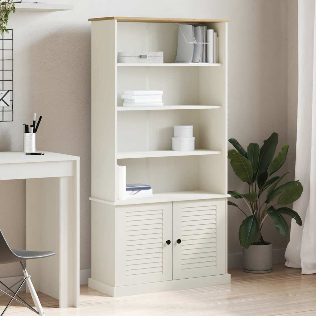E-shop Multidom Knižnica VIGO biela 85x35x170 cm masívna borovica