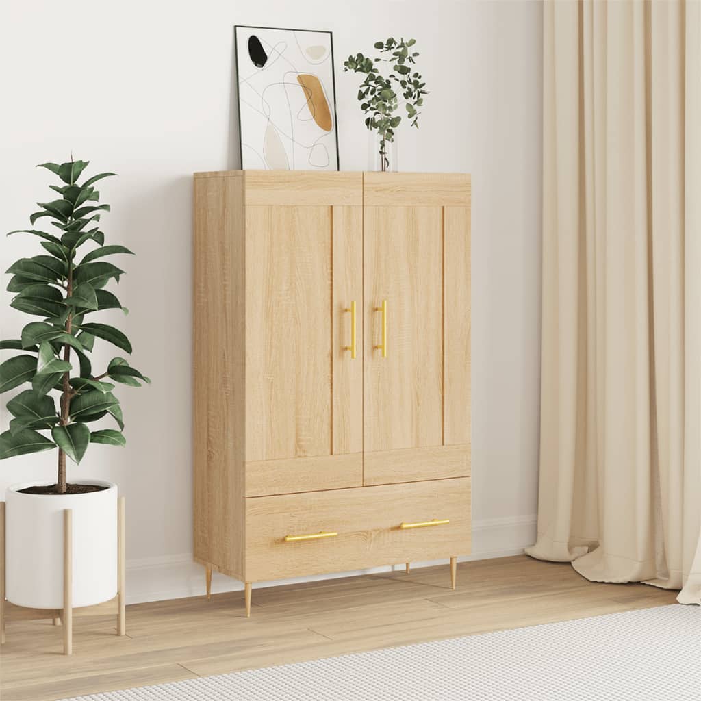 E-shop Multidom Vysoká skrinka dub sonoma 69,5x31x115 cm kompozitné drevo