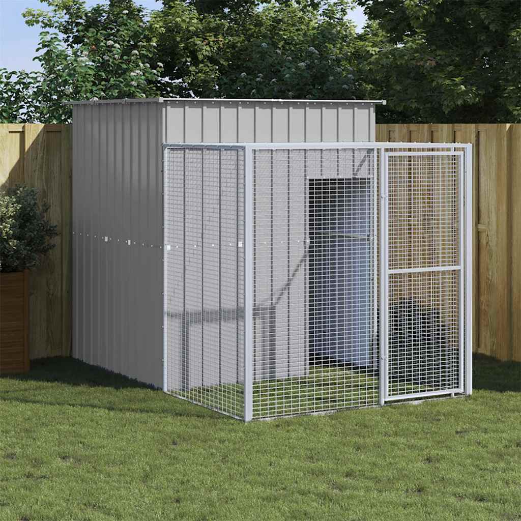 E-shop Multidom Klietka pre kurčatá výbeh svetlo sivá 165x251x181 cm poz. oceľ