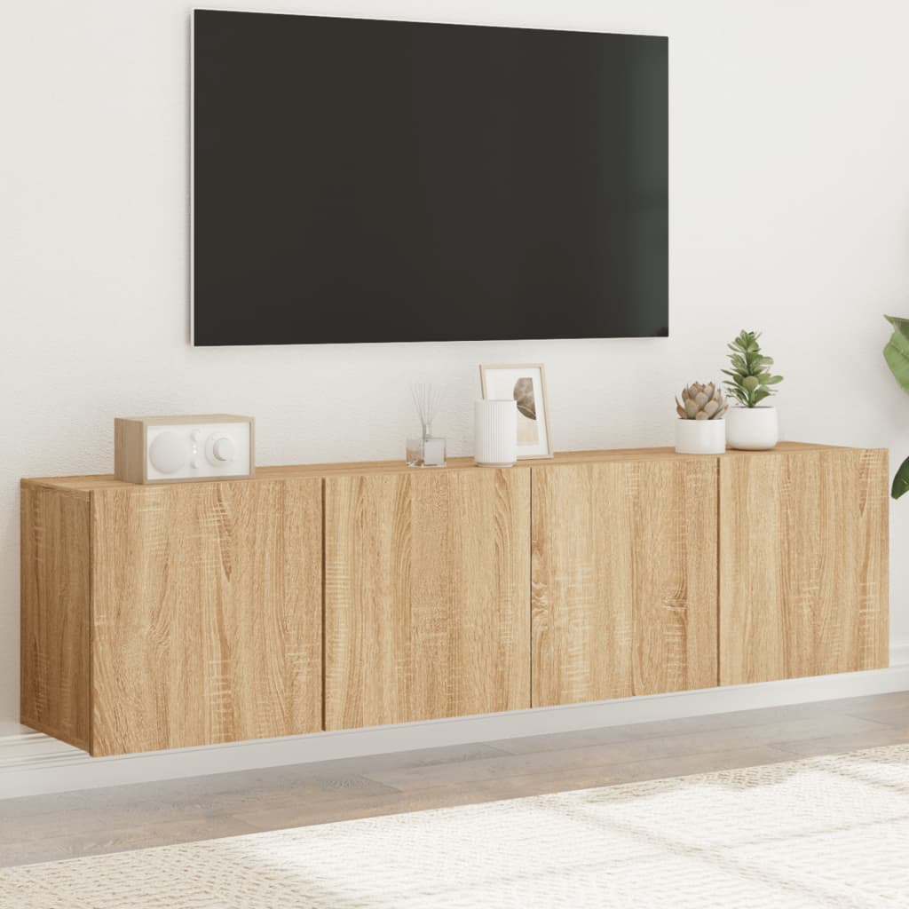 E-shop Multidom TV skrinky nástenné 2 ks dub sonoma 80x30x41 cm