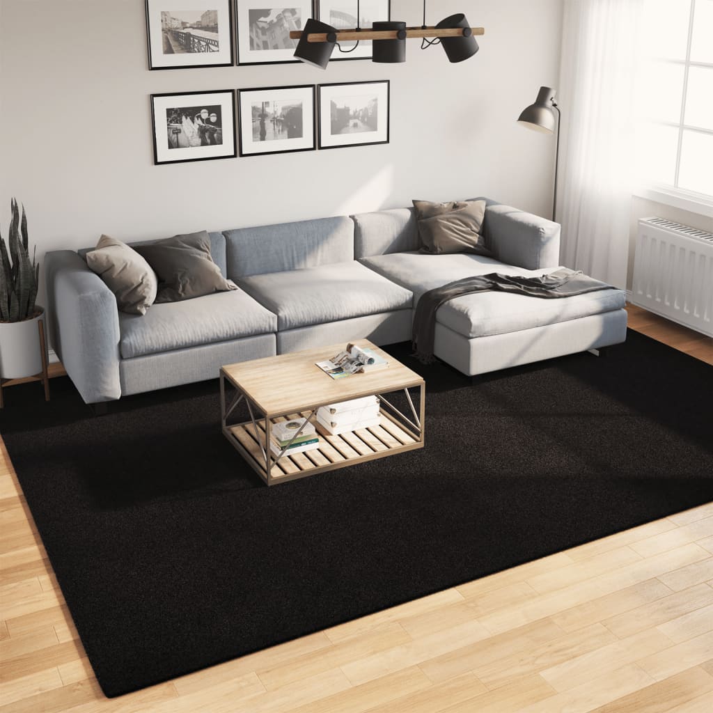 E-shop Multidom Koberec HUARTE s krátkym vlakom umývateľný čierny 240x340 cm
