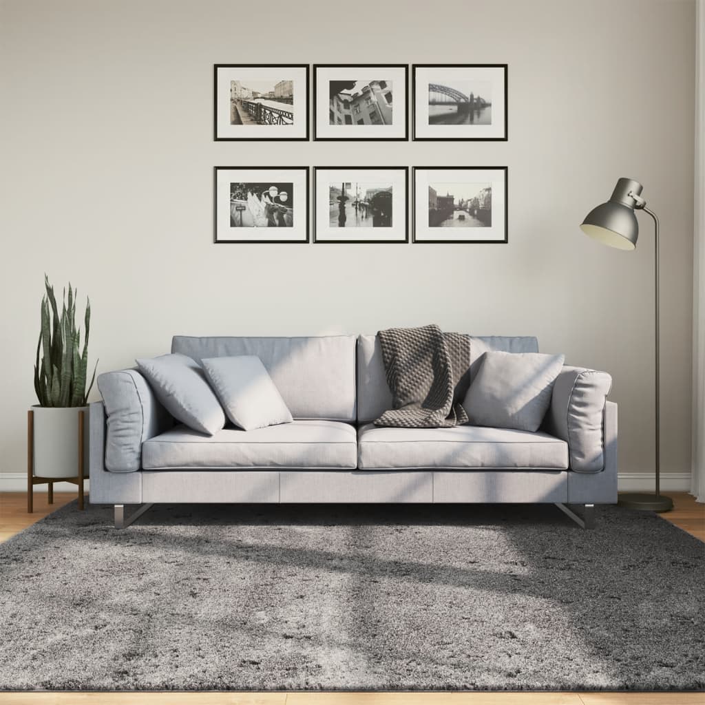 E-shop Multidom Koberec HUARTE krátky vlas mäkký umývateľný antracit 200x200 cm