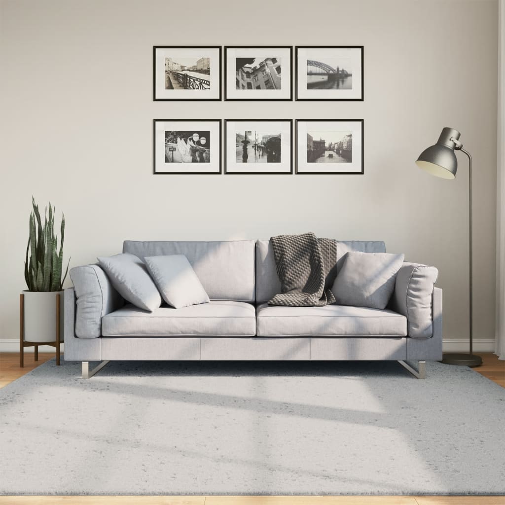 E-shop Multidom Koberec HUARTE krátky vlas mäkký a umývateľný sivý 200x200 cm