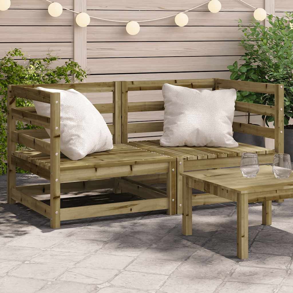 E-shop Multidom Záhradné pohovky rohové 2 ks 70x70x67 cm impregnovaná borovica