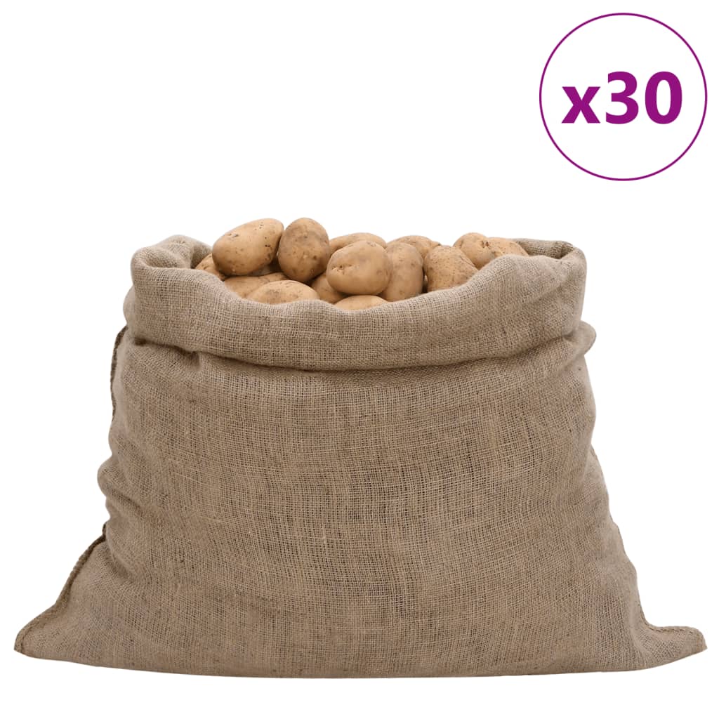 E-shop Multidom Jutové vrecia 30 ks 100x110 cm 100 % juta 220 gsm
