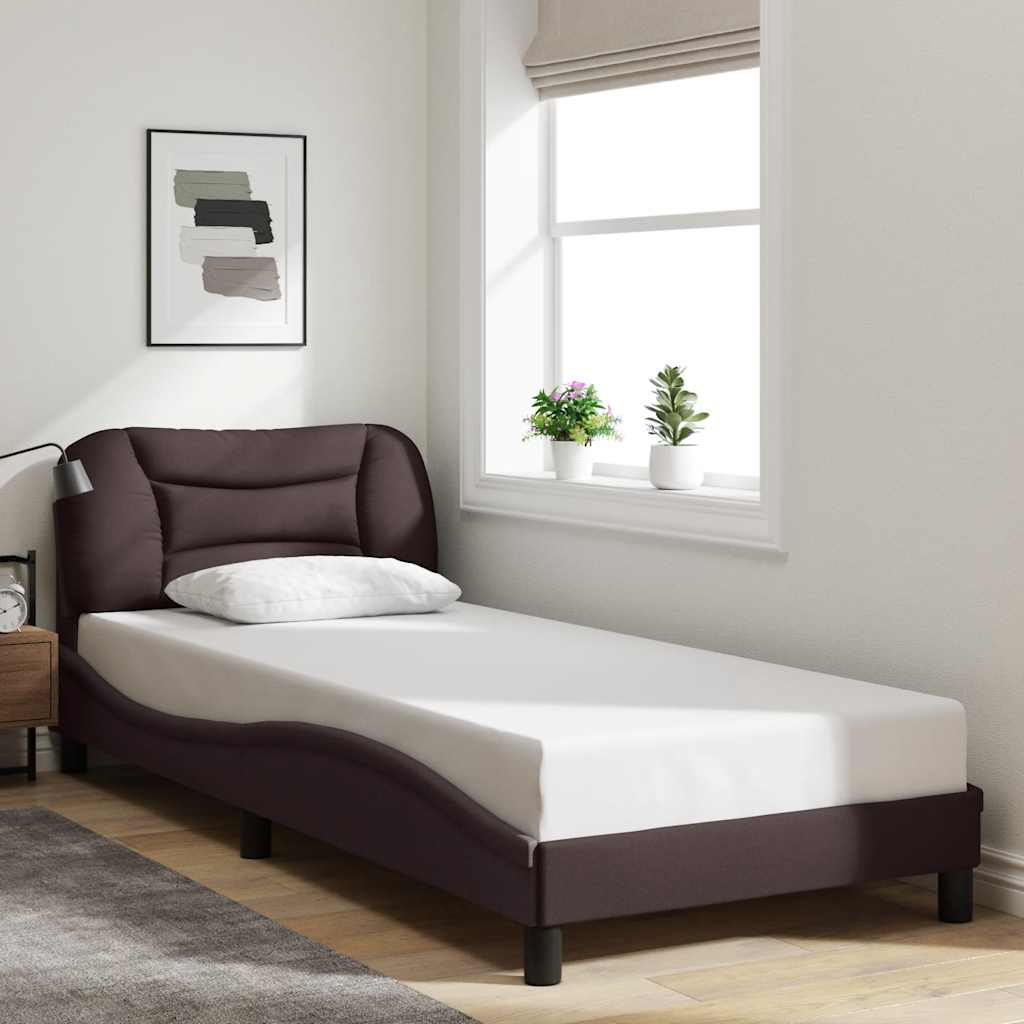 E-shop Multidom Rám postele bez matraca Hvar tmavohnedá 80x200 cm látka