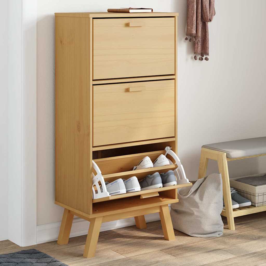 E-shop Multidom Botník OLDEN hnedý 55x35x120 cm borovicový masív