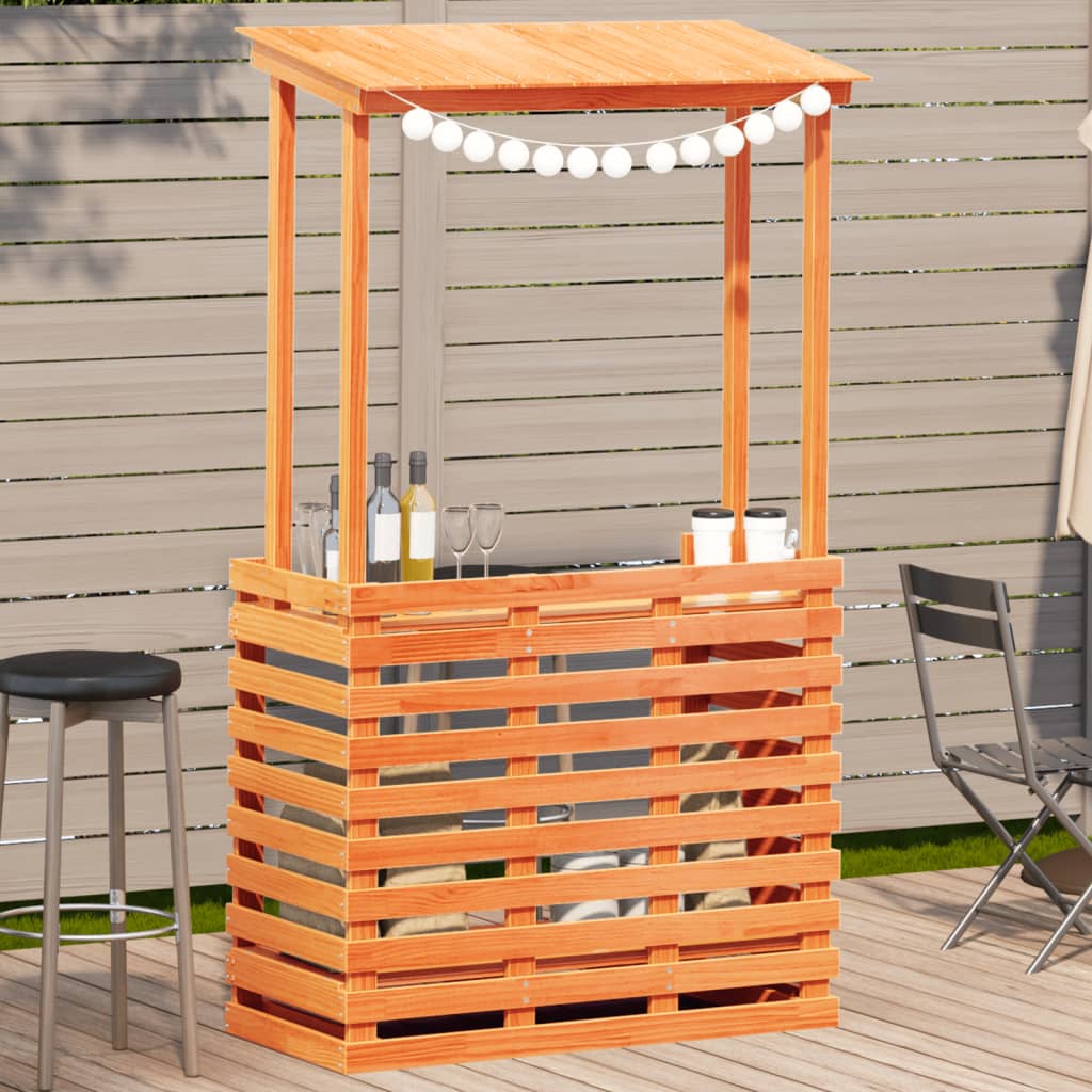 E-shop Multidom Záhr. barový stolík so strechou 112,5x57x195,5cm masívne drevo