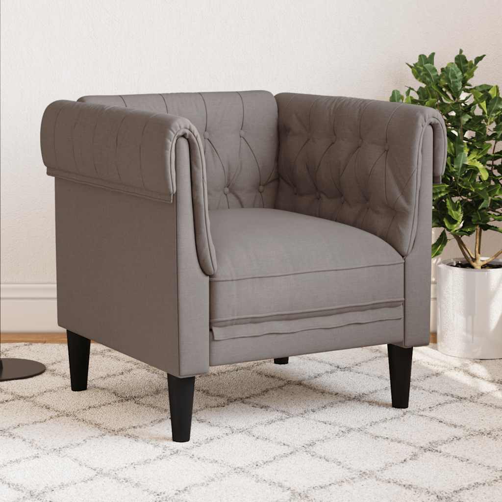 E-shop Multidom Pohovka Chesterfield sivohnedá látka
