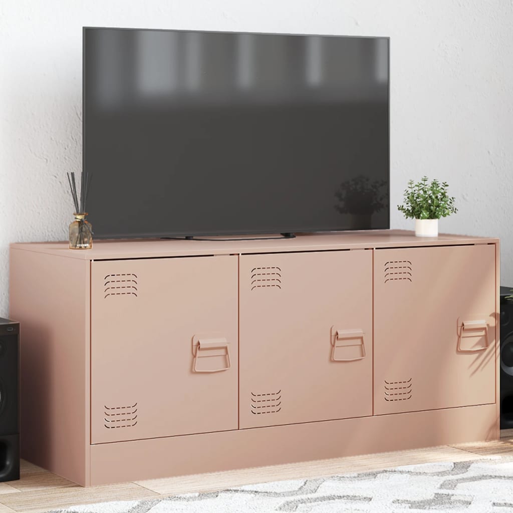 E-shop Multidom TV skrinka ružová 99x39x44 cm oceľ