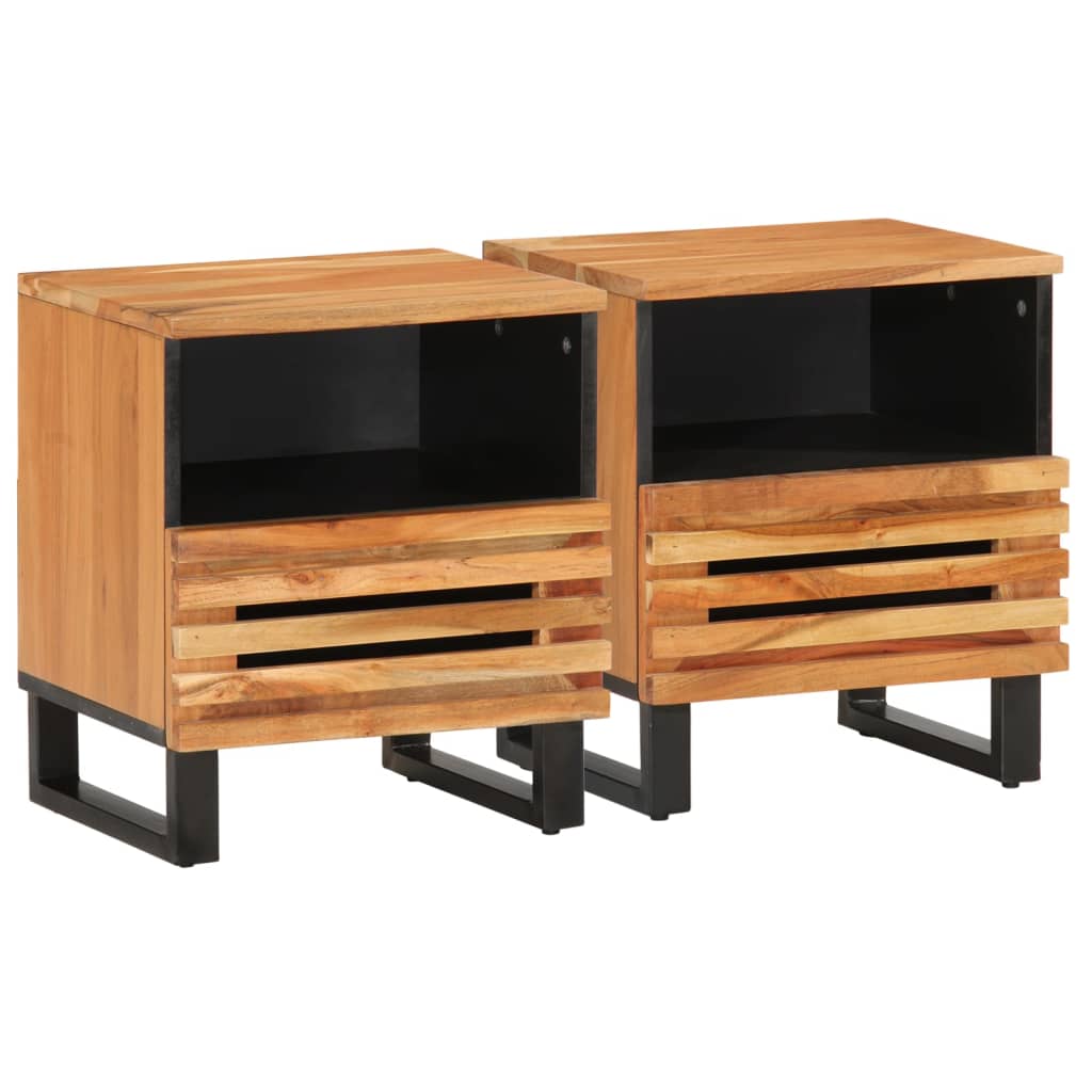 E-shop Multidom Nočné stolíky 2 ks 40x34x46 cm akáciový masív