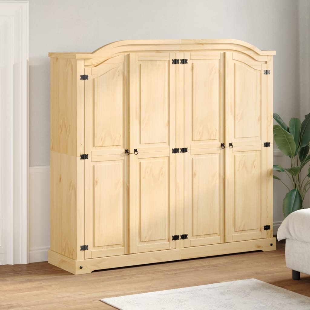 E-shop Multidom Šatník Corona 194x52x186 cm borovicový masív