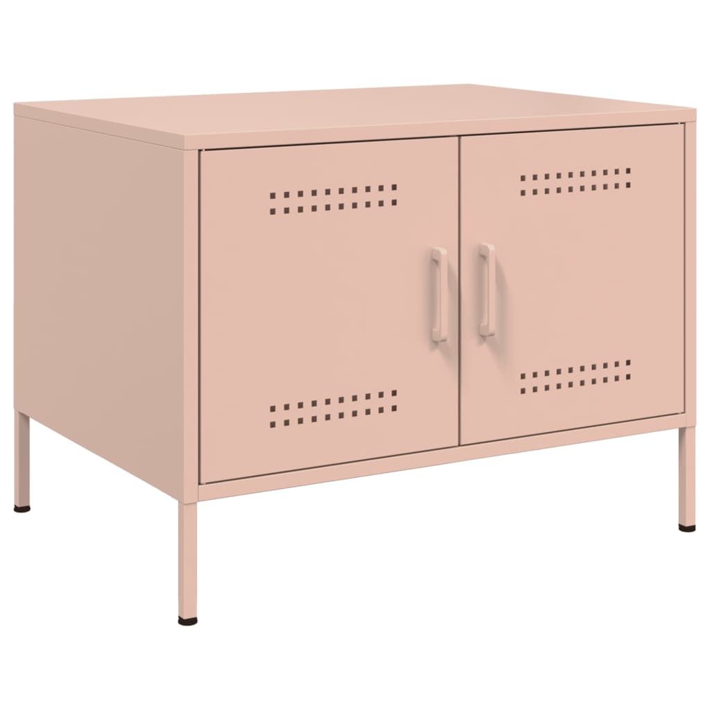 E-shop Multidom Konferenčný stolík ružový 68x50x50,5 cm oceľ