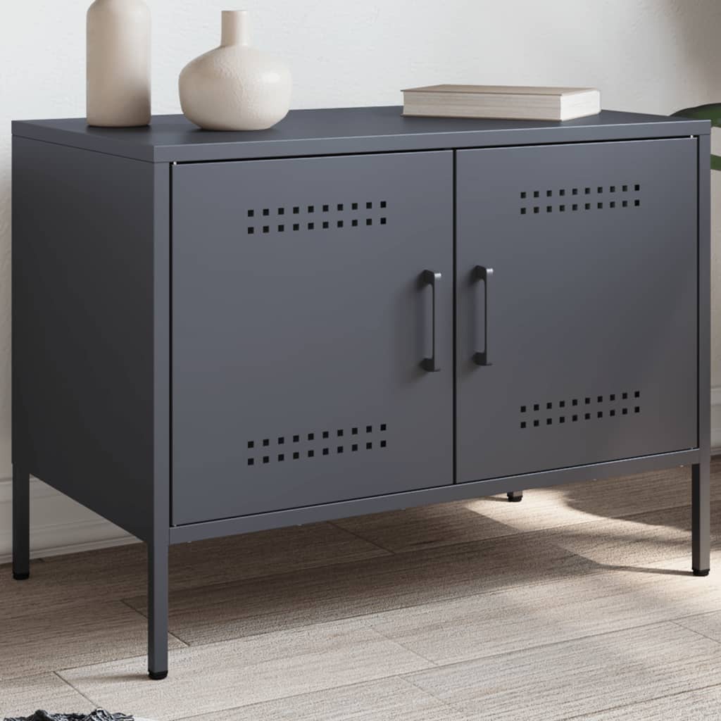 E-shop Multidom TV skrinka antracitová 68x39x50,5 cm oceľ
