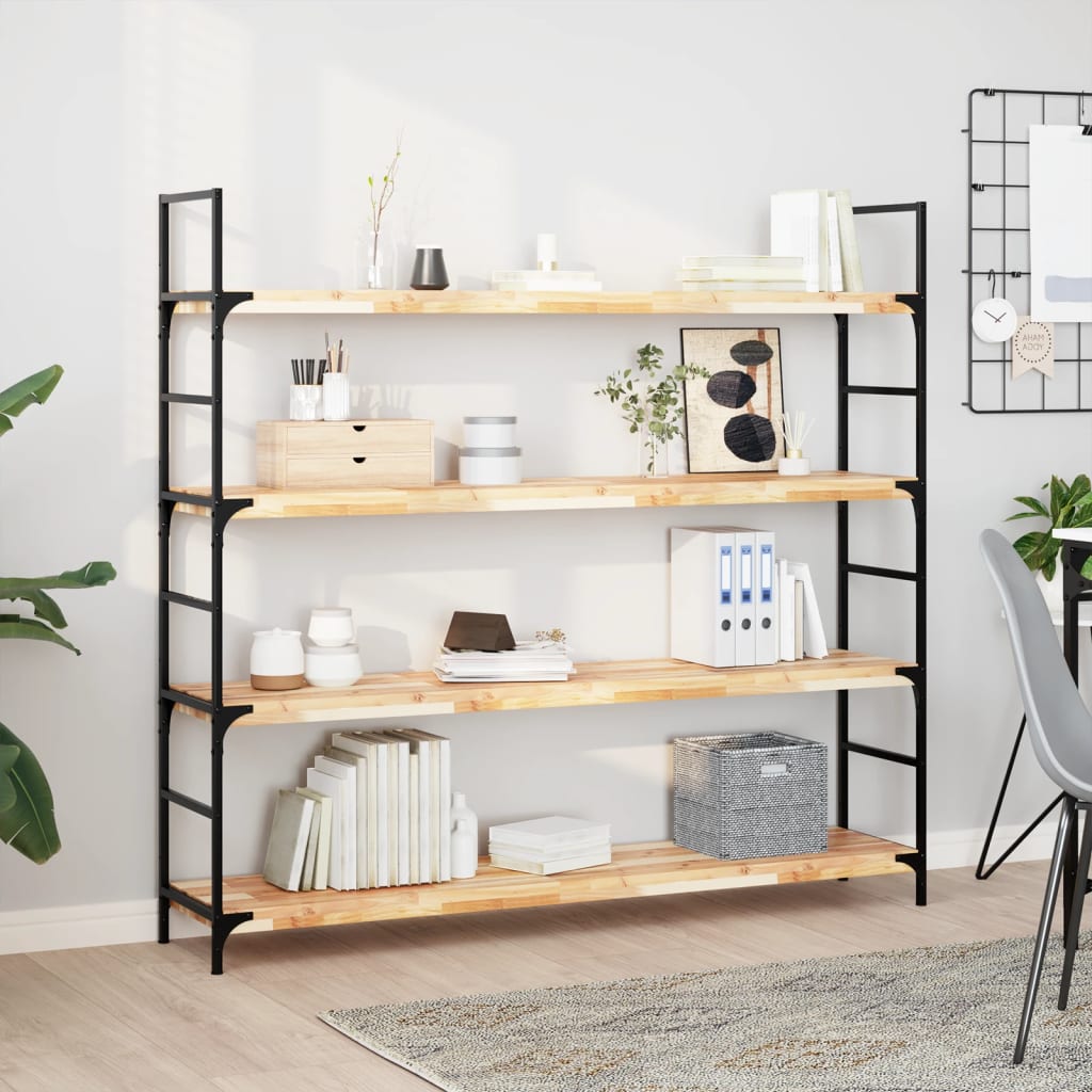 E-shop Multidom Plávajúce police 3 ks 140x30x4 cm, neošetrený akáciový masív