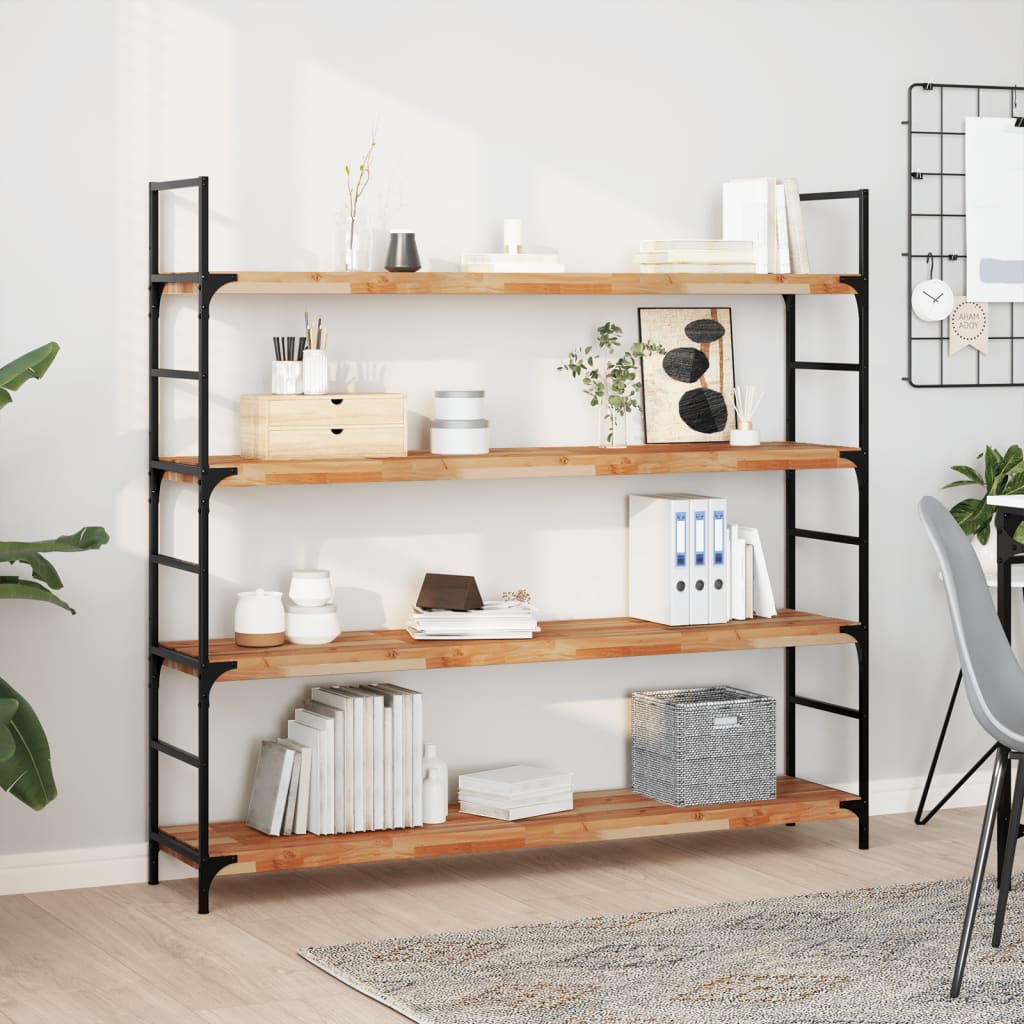 E-shop Multidom Plávajúce police 4ks 160x30x4cm, akáciový masív, olejová úprava